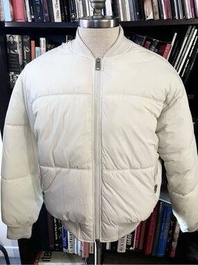 H&M White Bomber Jacket  Size Small Mint Condition. Runs Large